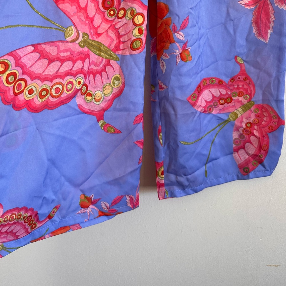 Natori Butterfly Garden Pajama Pants Periwinkle Size M NWT - Picture 6 of 12